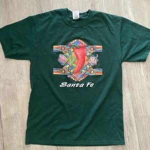 Vintage Jerzees 1990s Y2K Santa Fe New Mexico Souvenir T-Shirt Southwestern Sz M